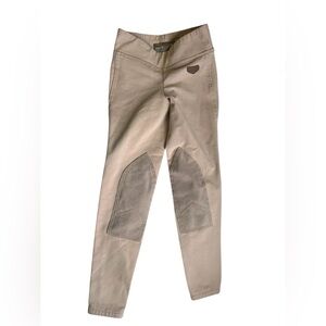 Youth Horze Spirit Tan Horseback Riding Equestrian Breeches Size Small Pull On